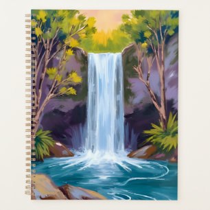 Agenda Cascada Azul Pintura de la Naturaleza del Paisaj