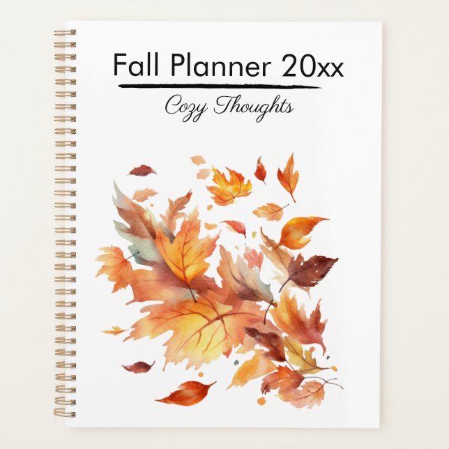 Agenda Cascada de arce de brisa de otoño, personalizado (Anverso)