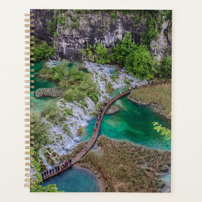 Agenda Cascada de cascada del parque de lagos Plitvice (Anverso)