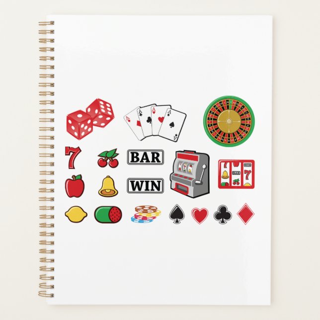 Agenda Casino Night Slot Machine Poker Lucky 7s (Anverso)