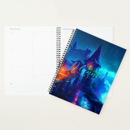 Agenda Castillo de Fantasía Cyberpunk Mágico Neon Nocturn