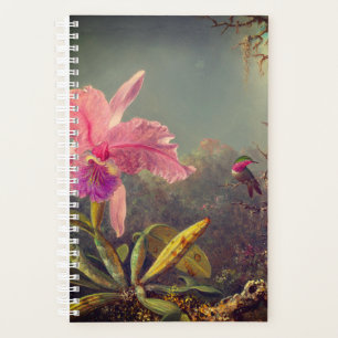 Agenda Cattleya Orchid y tres Hummingbirds Heade