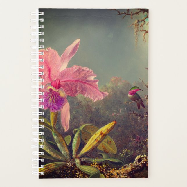 Agenda Cattleya Orchid y tres Hummingbirds Heade (Anverso)