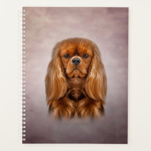 Agenda Cavalier de perro dibujante King Charles Spaniel