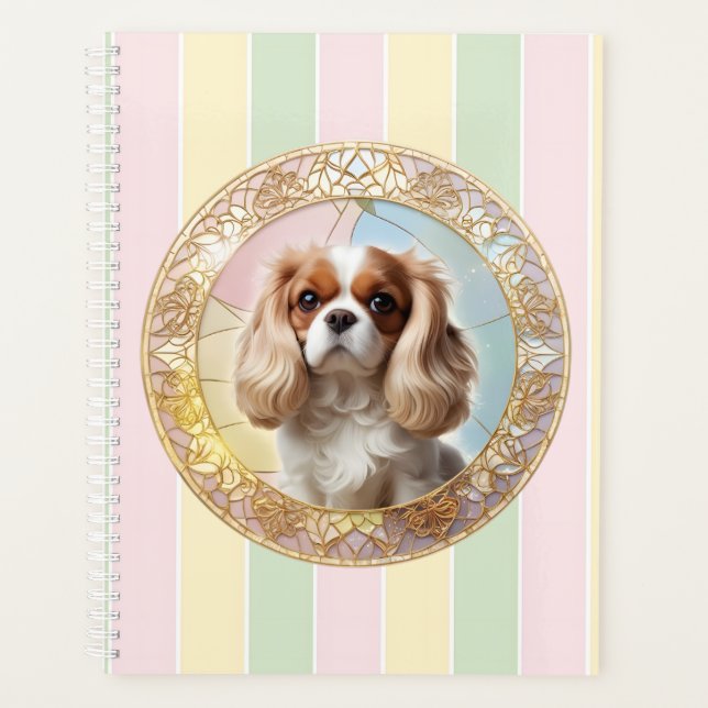 Agenda Cavalier King Charles Pastel Golden StainGlass (Anverso)