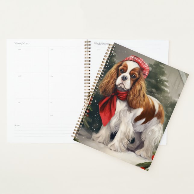 Agenda Cavalier King Charles Spaniel Perro Navidad (Demostración)