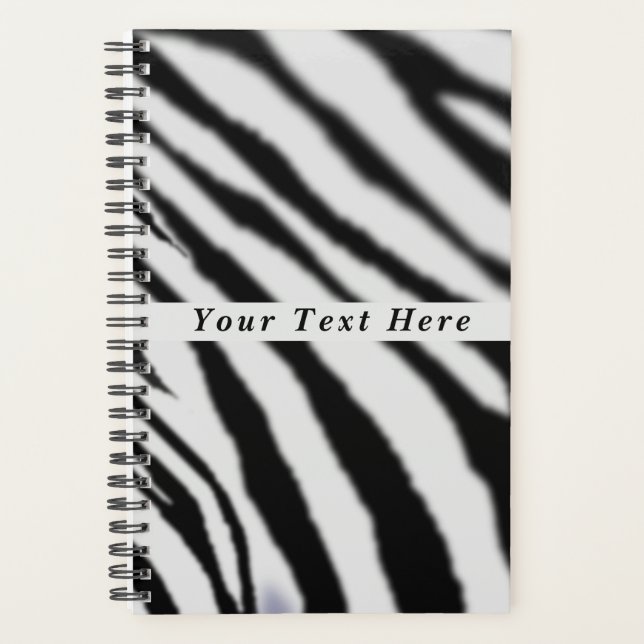 Agenda Cebra - Personalizable - Añadir tu texto / nombre  (Anverso)
