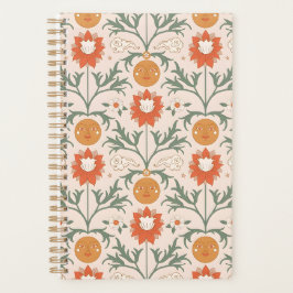 Agenda Celestial Floral Sunburst Seamless Pattern Design