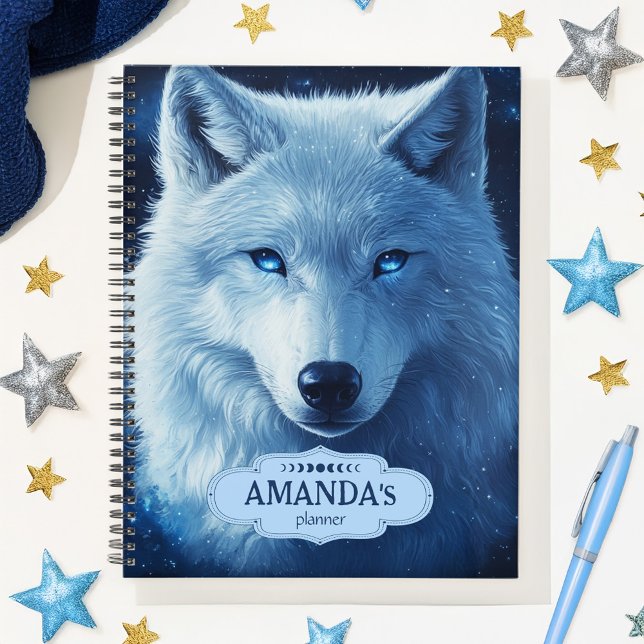 Agenda Celestial Wolf Sky Stars Ansiedad adolescente todo (Celestial Wolf Sky Stars Teen Anxiety Everyday Planner)