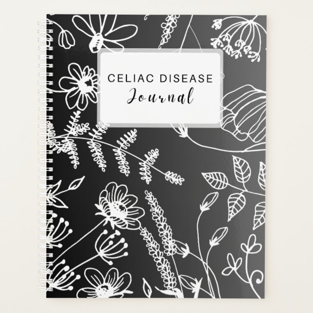 Agenda Celiac Disease Monthly Journal - Black & White (Anverso)