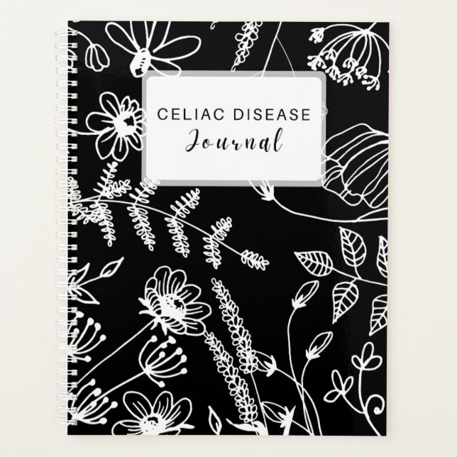 Agenda Celiac Disease Monthly Journal - Black & White (Anverso)