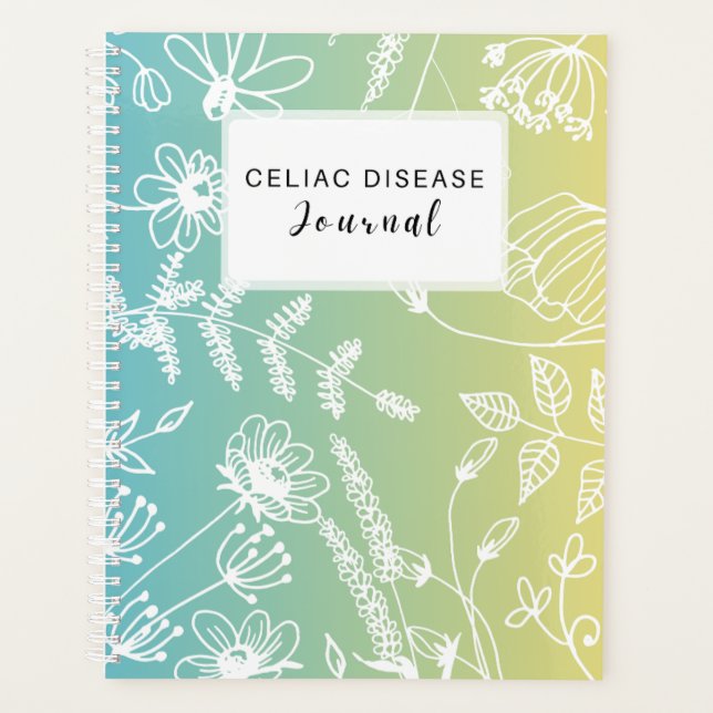 Agenda Celiac Disease Monthly Journal - Blue Green Yellow (Anverso)