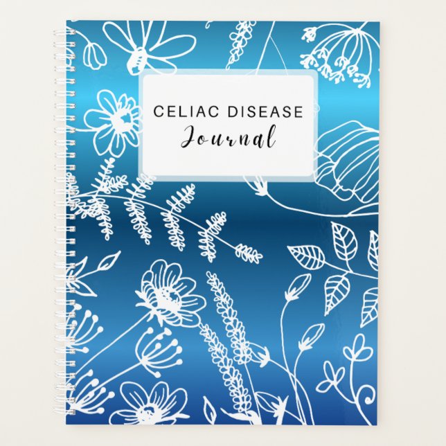 Agenda Celiac Disease Monthly Journal - Blue Metallic (Anverso)