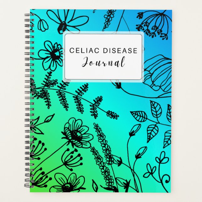 Agenda Celiac Disease Monthly Journal - Green & Blue (Anverso)