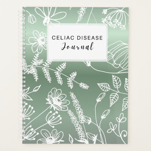 Agenda Celiac Disease Monthly Journal - Green Metallic (Anverso)