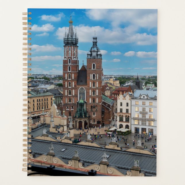 Agenda Centro de Cracovia desde arriba en Polonia (Anverso)
