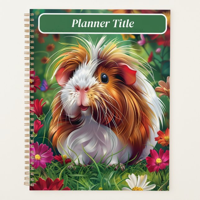 Agenda Cerdo de Guinea entre las flores (Anverso)