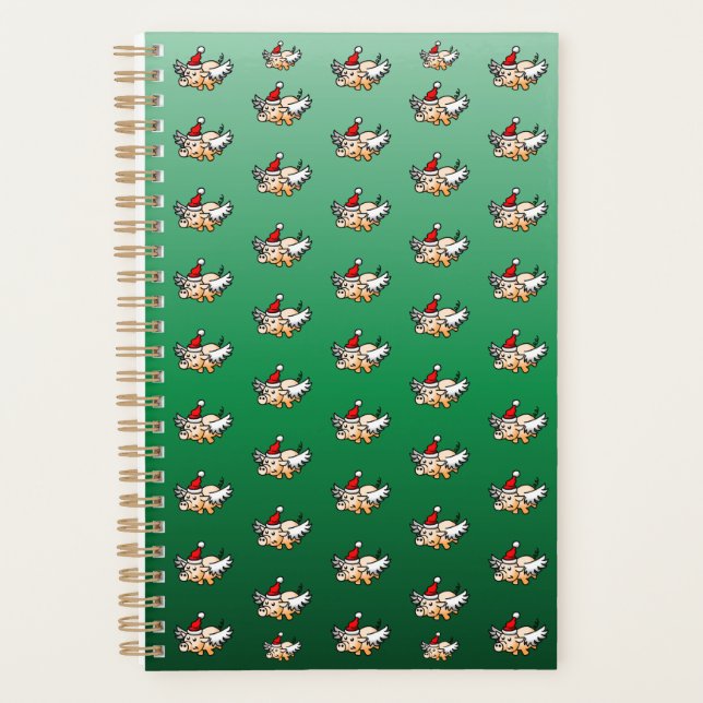 Agenda Cerdo de Navidad Volador (Anverso)