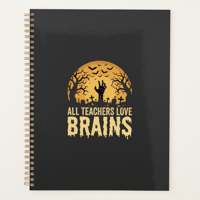 Agenda Cerebros De Maestros De Halloween (Anverso)