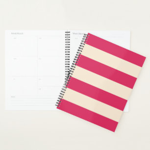 Agenda Cerise Pink Stripes