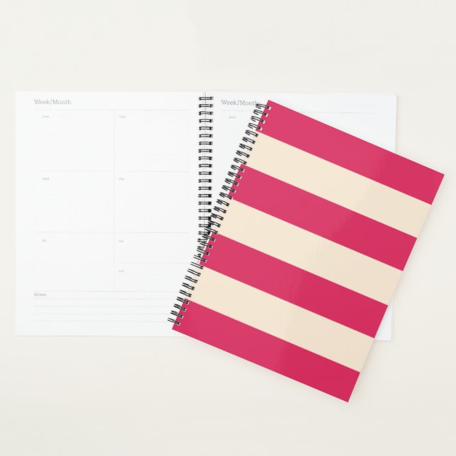 Agenda Cerise Pink Stripes (Demostración)
