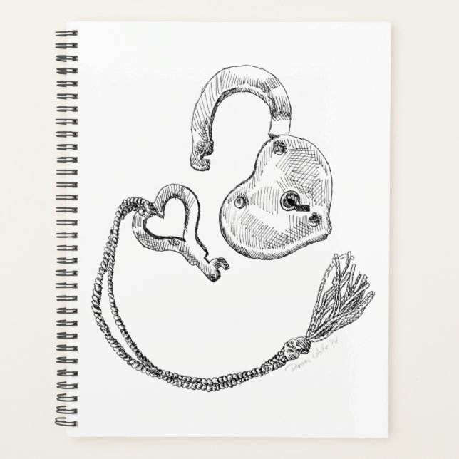 Agenda Cerradura y Llave de Corazón (Anverso)