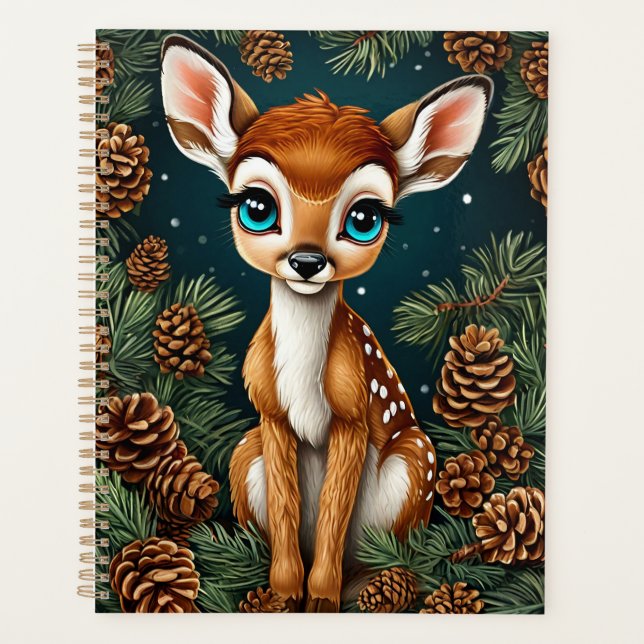 Agenda Cervatillo Adorable Rodeado de Piñas (Anverso)