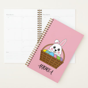 Agenda Cesta de caza de huevos de pascua colorida de cone