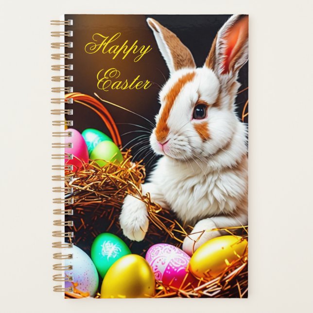 Agenda Cesta de conejo y huevos de Pascua (Anverso)