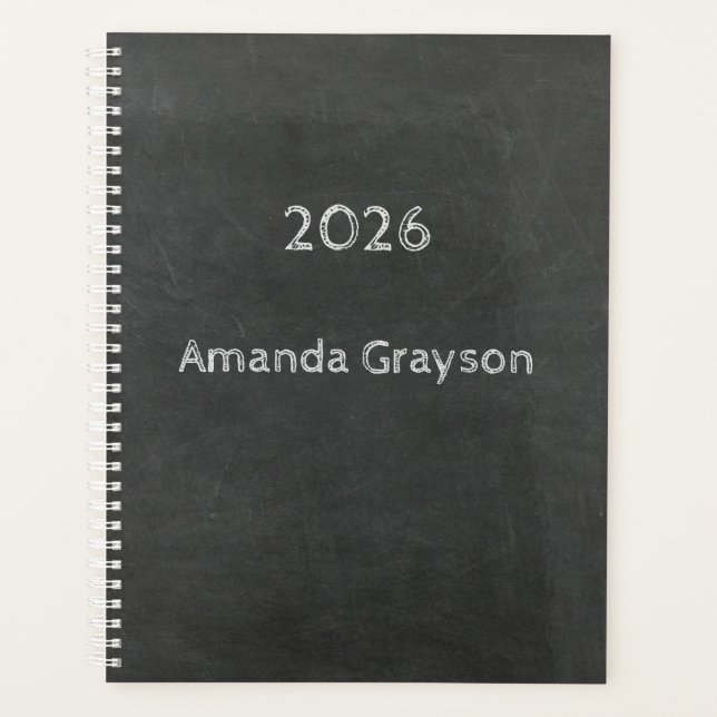 Agenda Chalkboard with Custom Date and Name (Anverso)