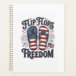 Agenda Chancletas Libertad Diseño de camiseta de verano p