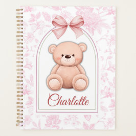 Agenda Charlotte | Diseño de guardería de osito rosado pe