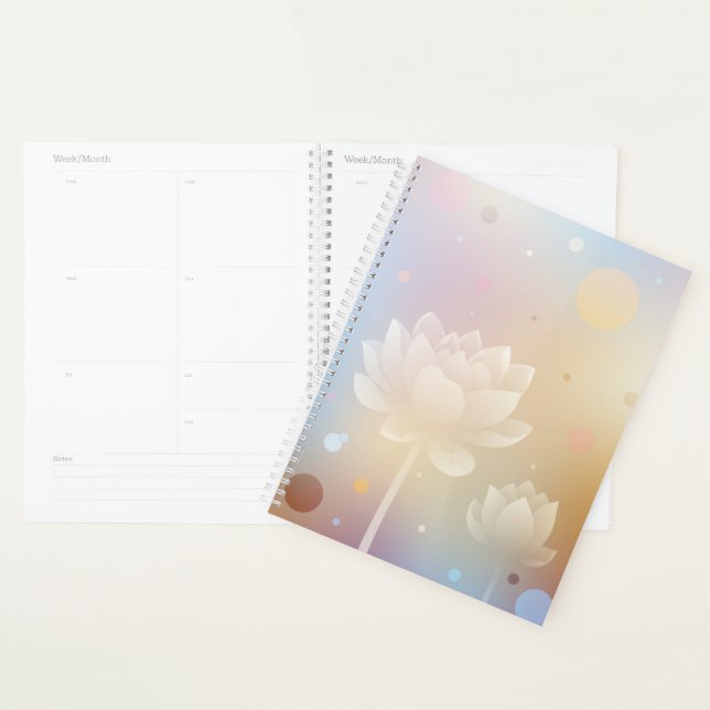 Agenda Charming Lotus Hardcover Planner (Demostración)