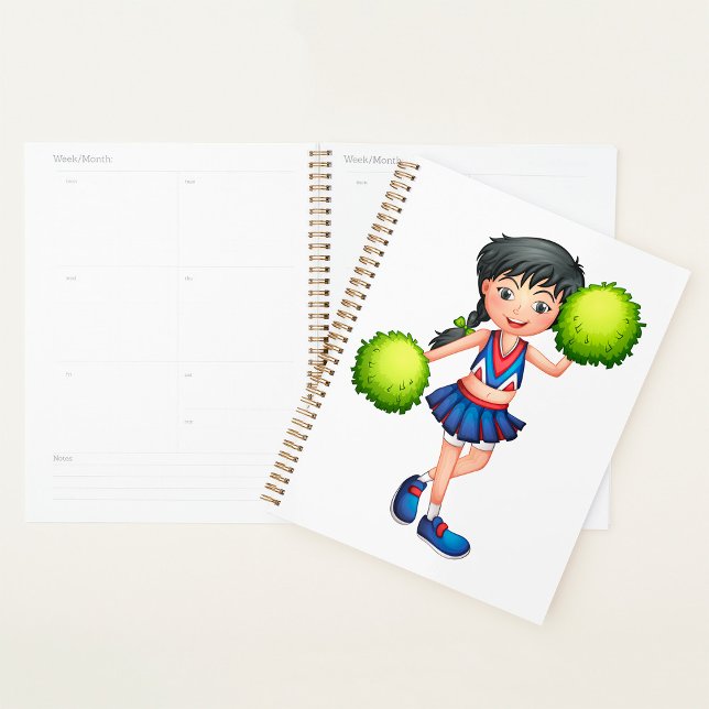 Agenda Cheerleader Girl with Pom Poms Fun Sports Spirit (Subido por el creador)
