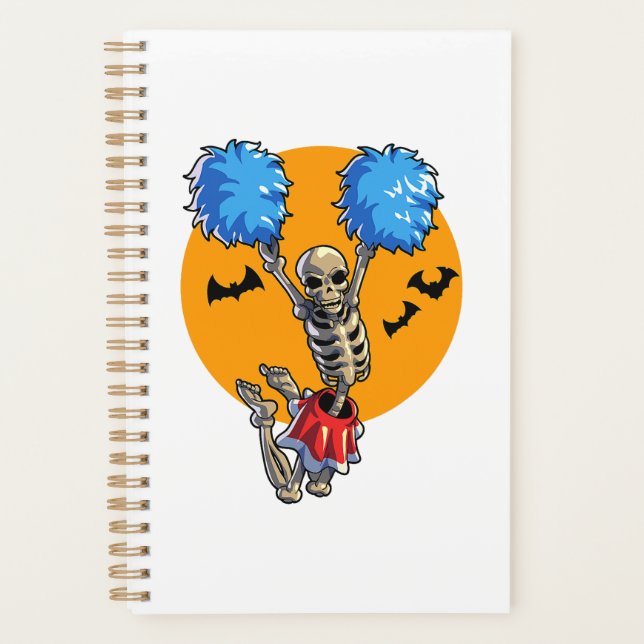 Agenda Cheerled Skeleton Halloween Cheer Mom Chicas Wo (Anverso)