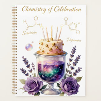 Agenda Chemistry Birthday Celebration Flask and Floral Ca