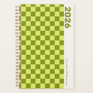 Agenda Cheques Olive Green Lime Personalizado 2025