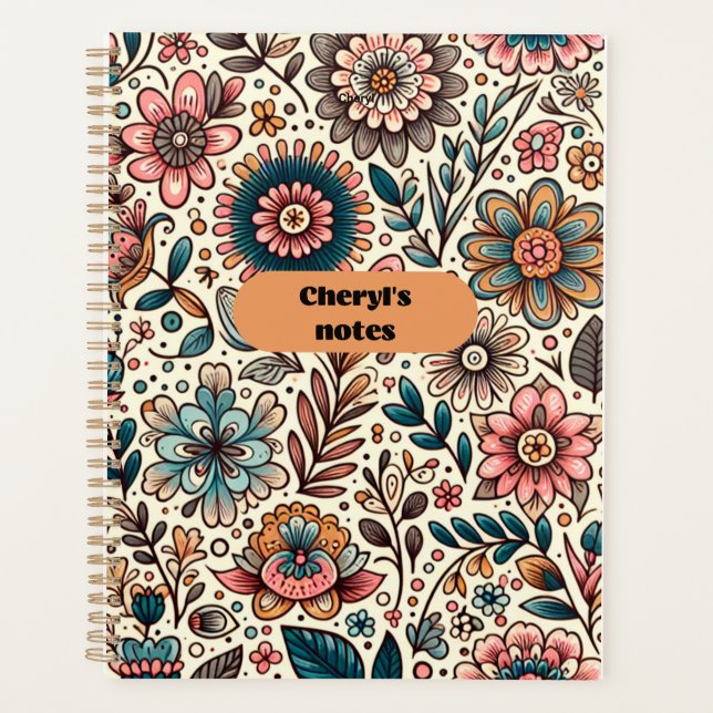 Agenda Cheryl's Notes Floral Notebook (Anverso)