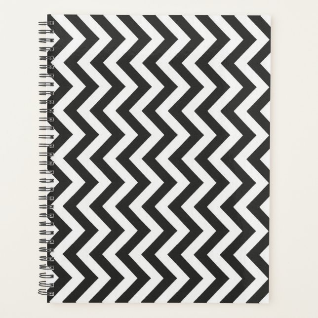 Agenda Chevron blanco negro (Anverso)