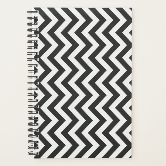 Agenda Chevron blanco negro (Anverso)