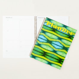 Agenda Chevron verde azul
