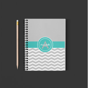 Agenda Chevron Verde azulado gris