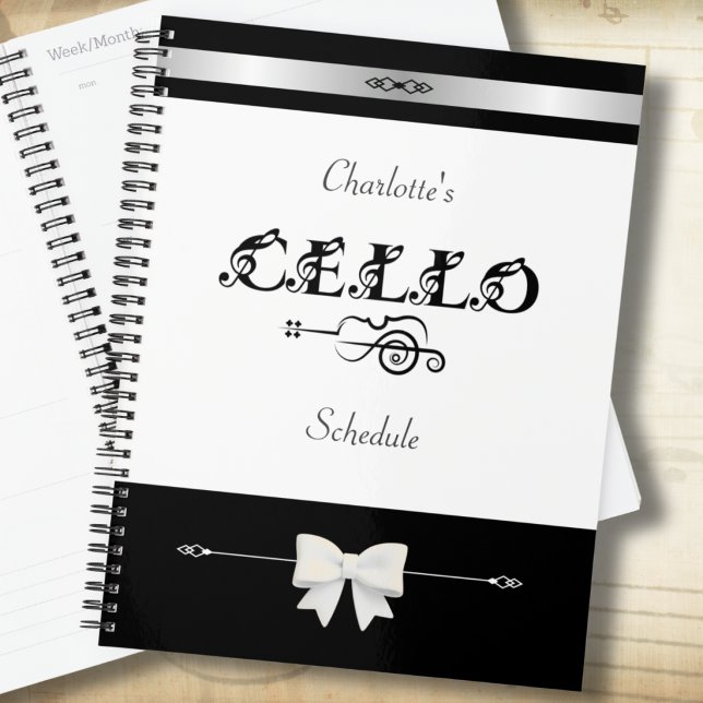 Agenda Chic Cello Student Schedule Organizer (Organize your rehearsals in style. A chic musician planner for the dedicated cellist.)
