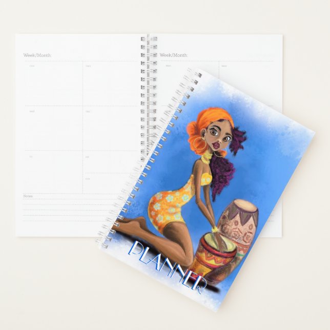 Agenda Chica africana Drummer Planner (Demostración)