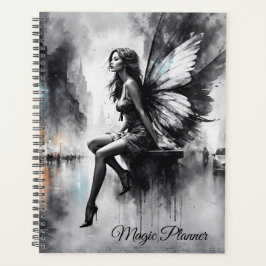 Agenda Chica alado místico urbano blanco y negro