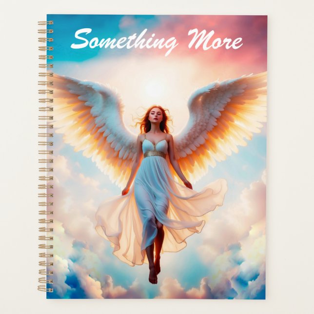 Agenda Chica ángel cristiano religioso arte de fantasía (Anverso)