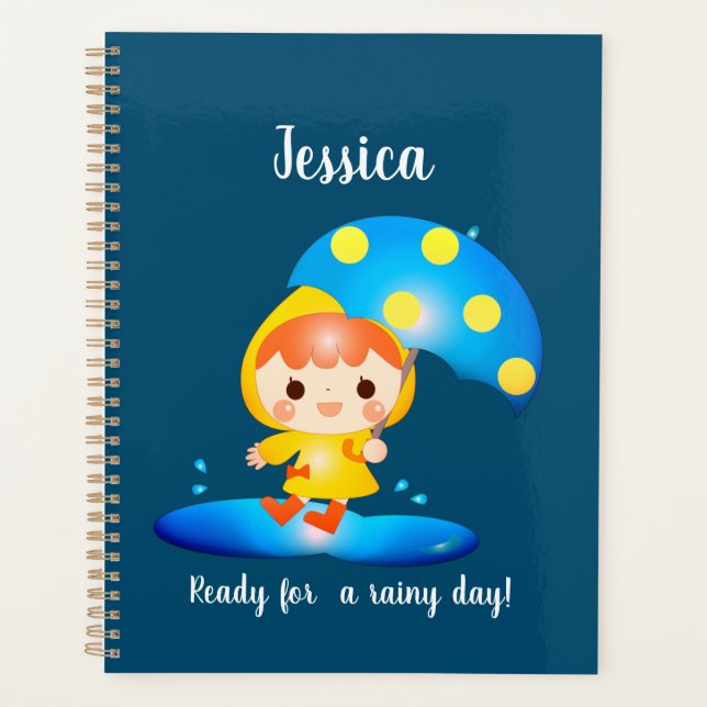 Agenda Chica bailando bajo la lluvia (Anverso)