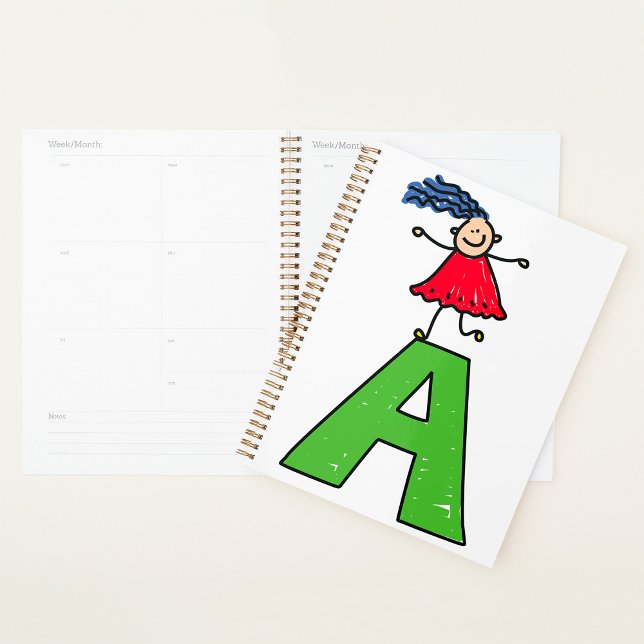 Agenda Chica bailando sobre la carta verde un alfabeto di (Subido por el creador)