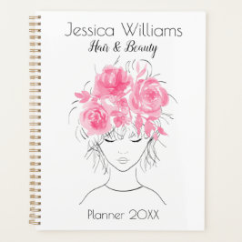 Agenda Chica de agua rosa bonito lindo rosas-Floral