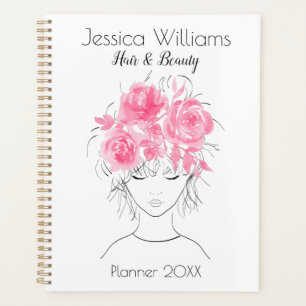 Agenda Chica de agua rosa bonito lindo rosas-Floral